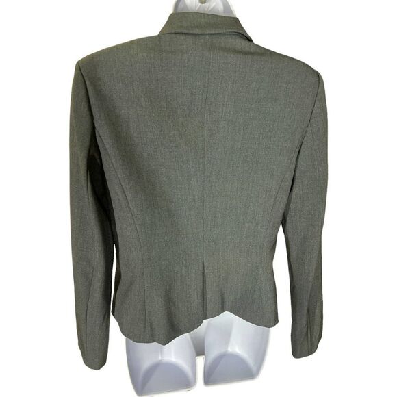 Calvin Klein Gray Blazer 2-Button Career-Wear Business Jacket Women’s Sz 4 - Picture 4 of 6